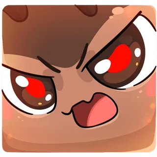 🤬 โกรธ, หน้า, การ์ตูน, สีหน้า, สี่เหลี่ยม whatsapp sticker