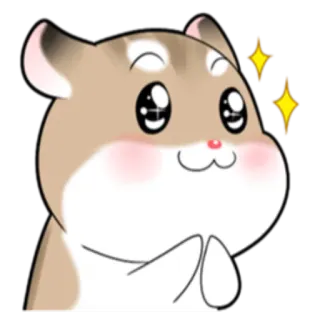 ✨ хомяк, милый, животное, каваий, блестки, счастливый whatsapp sticker