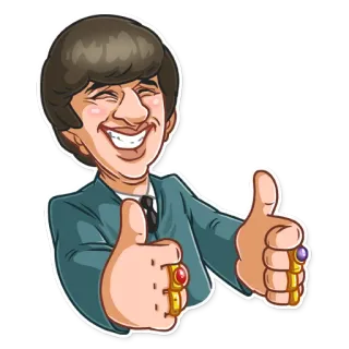 The Beatles telegram stickers