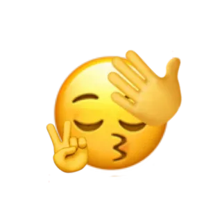 😗 Emoji, Simbol perdamaian, Cium, Facepalm, Ekspresi telegram sticker