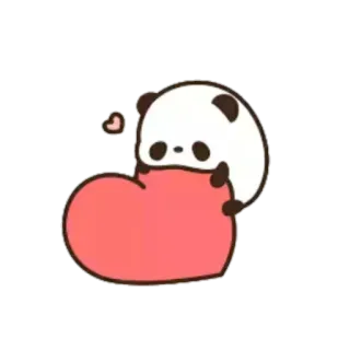 💘 panda, heart, cute, love, kawaii, animal telegram sticker
