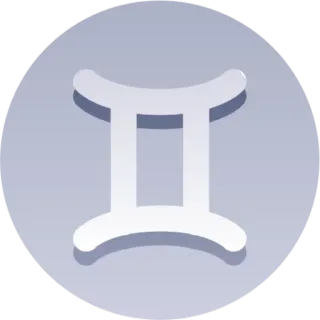 ♊ astrologie, tweelingen, sterrenbeeld, symbool, horoscoop telegram sticker