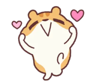❤ 仓鼠, 可爱, 动物, 爱, 心, 快乐 telegram sticker