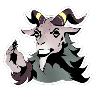 🤌 capra, animale, adesivo, illustrazione telegram sticker