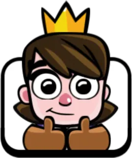 👍 Queen Clash Royale Jeu vidéo, Reine, Pouce levé, Couronne, Dessin animé, Clash Royale, Jeu mobile, Mobile telegram sticker