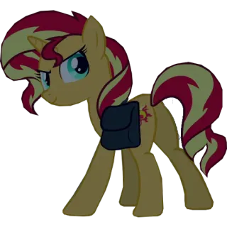 😏 Sunset Shimmer My Little Pony poni, dibujos animados, animal, amistad, magia, Sunset Shimmer telegram sticker