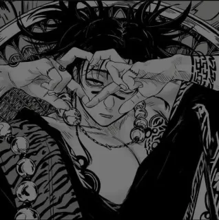 🌄 anime, manga, character, black and white telegram sticker