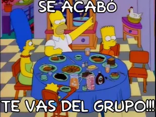 👉 Homer Simpson The Simpsons SE ACABÓ
TE VAS DEL GRUPO!!! ザ・シンプソンズ, ホーマー・シンプソン, 家族, アニメ, シットコム, スペイン語 telegram sticker