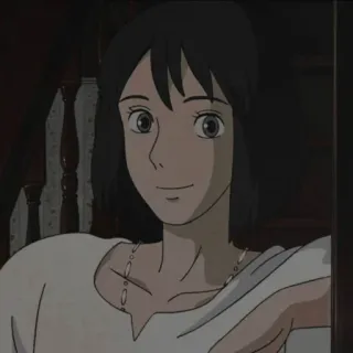 🙂 Sophie Hatter Howl's Moving Castle Anime, Charakter, Frau, Porträt, lächelnd telegram sticker