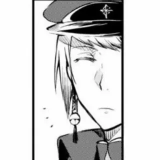 🗡 Militäruniform, Hut, Manga, Person telegram sticker