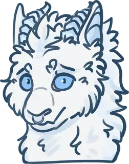 😳 animal, lhama, branco, fofo, peludo telegram sticker