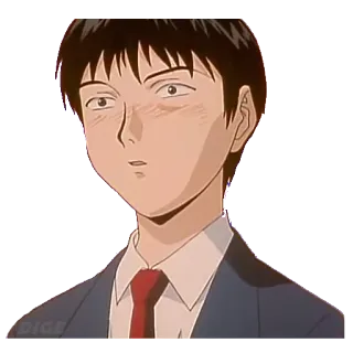 😟 anime, school uniform, character, portrait telegram sticker