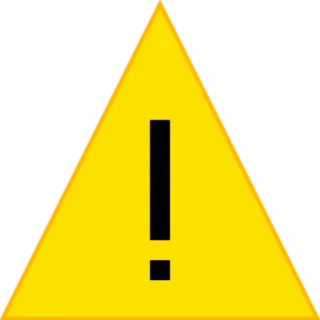 💾 advertencia, precaución, alerta, signo de exclamación, peligro, triángulo, riesgo telegram sticker