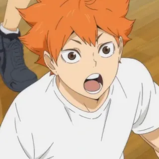 ☀️ Hinata Shoyo Haikyuu!! anime, character, hinata shoyo, haikyuu, volleyball telegram sticker