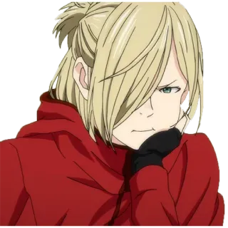 😕 Yuri Plisetsky Yuri on Ice Аниме, Персонаж, Блондин, Злой, Юрий Плисецкий, Юрий на льду, Мультфильм whatsapp sticker