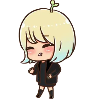 ☺️ Чиби, Аниме, Мультфильм, Милый, Персонаж, Росток, Манга telegram sticker
