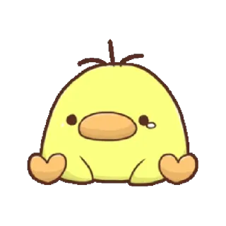 😢 cute, kawaii, chick, yellow, sad, crying telegram sticker