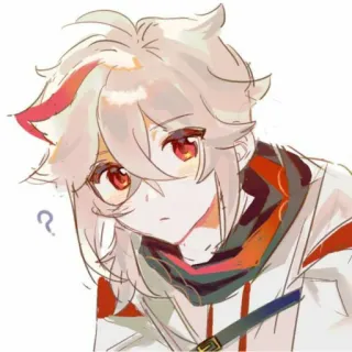 ❓ Kaedehara Kazuha Genshin Impact Anime, Personnage, Jeu vidéo, Fanart, Genshin Impact telegram sticker
