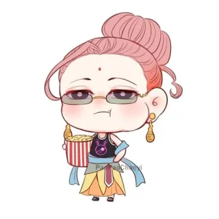 🌟 애니메이션, 만화, 팝콘, 귀여운, 일러스트 telegram sticker