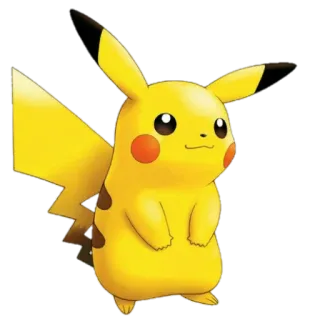🙂 Pikachu Pokemon โปเกมอน, ปิกาจู, อนิเมะ, การ์ตูน, สีเหลือง telegram sticker