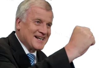 👍 Horst Seehofer Horst Seehofer, politico, Germania, CSU, uomo, sorriso, ritratto whatsapp sticker