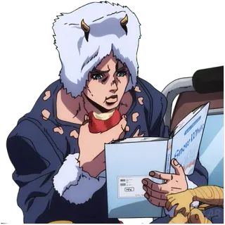😋 Snowfall anime, book, eating, man telegram sticker