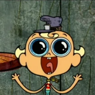 😍 Flapjack The Marvelous Misadventures of Flapjack Kreskówka, Flapjack, Postać, Śmieszne, Szczęśliwy telegram sticker