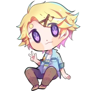 ✌ pegatina, chibi, anime, dibujos animados, lindo telegram sticker