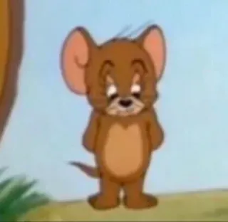 🙅 Jerry Mouse Tom and Jerry cartoon, muis, dier, schattig, geanimeerd whatsapp sticker
