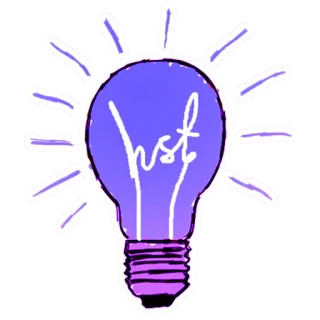 💡 hst lightbulb, idea, hst, purple, white telegram sticker