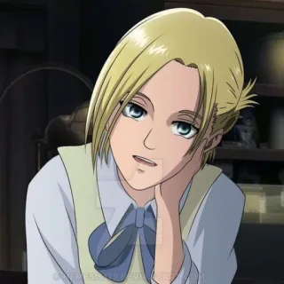 🗿 Annie Leonhart Attack on Titan Anime, Manga, Cartoon, Weiblich, Blond, Attack on Titan, Annie Leonhart whatsapp sticker