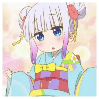 🧁 Kanna Kamui Miss Kobayashi's Dragon Maid Anime, Manga, Kawaii, Dragon, Mignon, Loli telegram sticker
