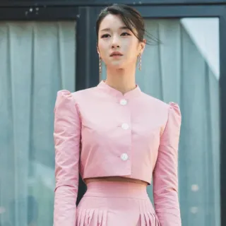 😇 Mujer, Traje rosa, Seo Yea-ji, Actriz coreana, Moda, Retrato, Adulto joven telegram sticker