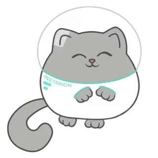 ✨ INSTARION 고양이, 동물, 귀여운, 만화, 스티커, Instarion, 로고 telegram sticker