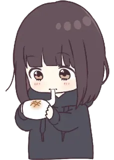😋 милый, аниме, каваий, девушка, персонаж, рисунок telegram sticker