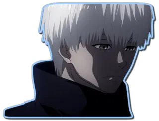 🙁 Ken Kaneki Tokyo Ghoul Anime, Tokyo Ghoul, Ken Kaneki, Ghoul, Pelo blanco, Personaje telegram sticker