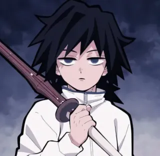 😏 Giyu Tomioka Demon Slayer Anime, Demon Slayer, Giyu Tomioka, Épée, Manga, Personnage, Hashira whatsapp sticker