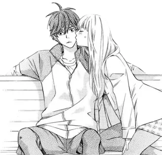 😘 Anime, Mangá, Beijo, Casal, Romance, Amigos telegram sticker