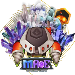 🥅 MAGE META ACE OF EMPIRES gioco, robot, cristalli, gaming, arte digitale telegram sticker