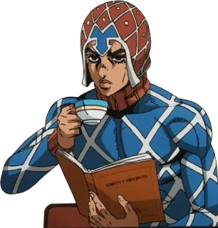 ☕️ Guido Mista JoJo's Bizarre Adventure anime, jojo, guido mista, character, manga telegram sticker