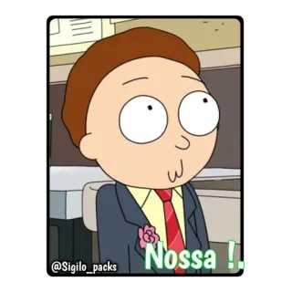 😐 Morty Smith Rick and Morty Nossa ! dessin animé, animé, humour, comédie telegram sticker