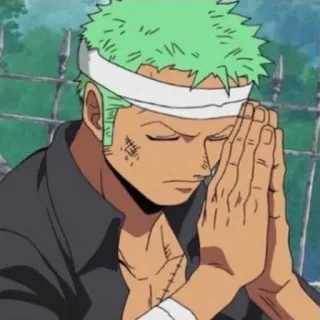 🛐 Zoro One Piece 애니메이션, 캐릭터, 롤로노아 조로, 원피스, 만화 telegram sticker