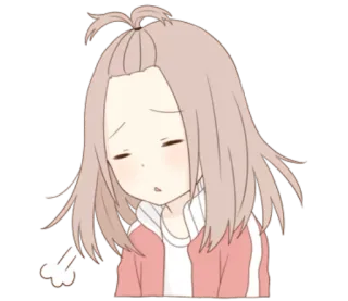 😓 Anime, Ragazza, Cartone animato, Dito medio, Scortese, Offensivo, Gesto telegram sticker