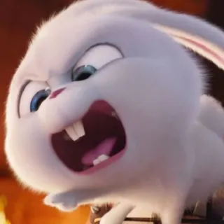 🐰 Snowball The Secret Life of Pets bunny, rabbit, animal, pet, cartoon, angry, villain telegram sticker