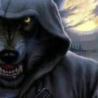 🤫 wilkołak, księżyc, potwór, fantasy, horror, stworzenie telegram sticker