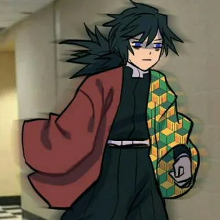 🌊 Giyu Tomioka Demon Slayer Аниме, Клинок, рассекающий демонов, Гию Томиока, Манга telegram sticker