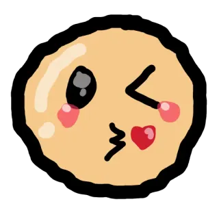 😘 emoji, kiss, heart, winking, kawaii, cartoon, cute telegram sticker