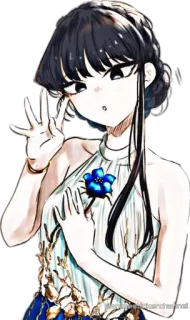 😊 Komi Shouko Komi Can't Communicate Anime, Manga, Komi kan niet communiceren, Komi Shouko, schattig, meisje whatsapp sticker