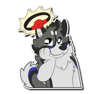 😇 anjing, hewan, kartun, lucu, ilustrasi, stiker whatsapp sticker
