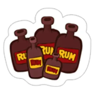 🍾 RUM Rum, Alkohol, Getränke, Flaschen telegram sticker
